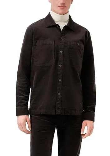 s.Oliver Hemdjacke Overshirt aus Feincord in Braun XL (52/54) - Stylische Hemdjacke aus hochwertigem Feincord, ideal für lässige Outfits. Mit 99% Baumwolle bietet sie hohen Tragekomfort und Atmungsaktivität.