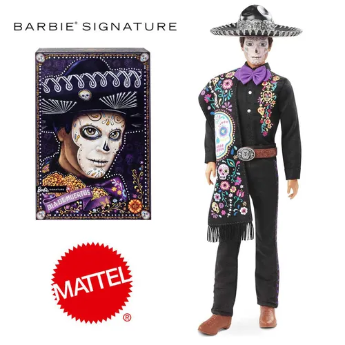 Barbie GXL26 - Dia De Muertos Ken Puppe 2021 - Sammler-Puppe von Barbie, inspiriert vom Tag der Toten, mit einzigartigem Calavera-Design, besticktem Hemd und Sombrero. Ideal zum Ausstellen und Verschenken.