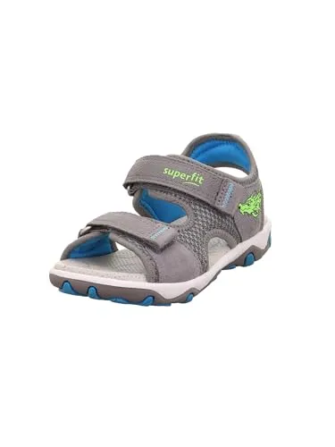 Superfit Mike 3.0 Sandale, Hellgrau/Hellgrün 34 EU - Wanderschuhe mit atmungsaktivem Textilfutter und chromfreier Lederinnensohle für ein super Fußklima. 2 Klettverschlüsse sorgen für optimale Passform und Halt.