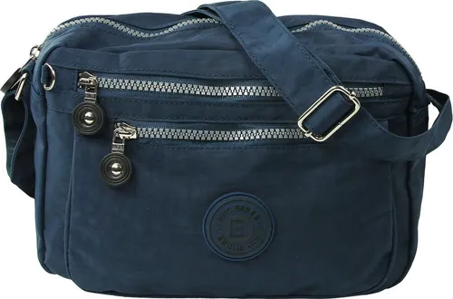 BAG STREET Umhängetasche Navy Damen - Stylische Umhängetasche aus strapazierfähigem Nylon mit praktischen Fächern, ideal für Alltag und Freizeit. Inklusive kleiner Fee-Anhänger für den persönlichen Touch.