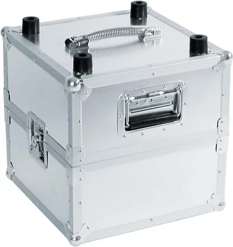 ROADINGER Platten-Case Profi ALU 50/50 glatt für 100 LPs - Musikstudio Bühne und DJ Equipment, robustes und elegantes Design für sicheren Transport Ihrer Schallplatten.