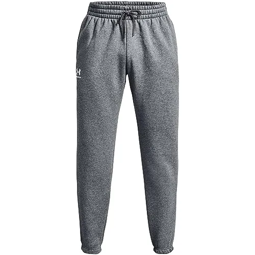 Under Armour Essential Jogginghose grau 2XL Herren - Lange Laufhosen für Herren mit praktischem Kordelzug und Bündchen, ideal für Sport und Freizeit.