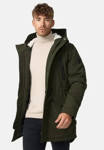 Indicode Winterjacke INBenicio blau M - Funktionsjacke mit Kapuze, ideal für kalte Tage und urbanen Stil, aus 100% Polyester gefertigt für optimalen Komfort und Wärme.