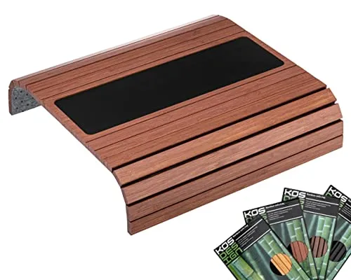 Kos Design sofatablett für Couch - Tablett aus Bambus für armlehne, Sofa Butler armrest für Organisation, couchbutler, Tray Table fur armlehnen, iriserende kleuren sofatabletts mit Organizer