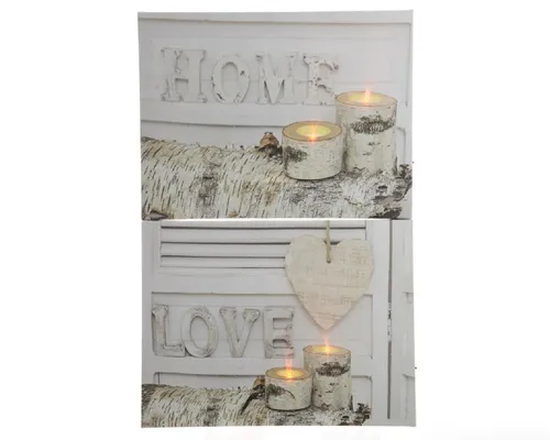 LED Leinwand mit Weihnachtsmotive batteriebetrieben 1,5 x 50 x 40 Stückpreis