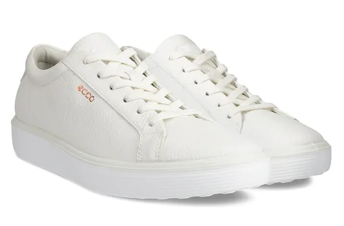 ECCO Damen Sneaker Low Soft 60 W Weiss 41 - Damen-Sneaker mit langlebigem Premium-Lederobermaterial und weichem, dehnbarem Textilfutter für optimalen Komfort.