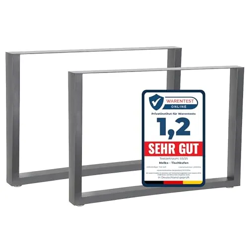 Melko 2er Set Tischkufen aus Vierkantprofilen von Melko