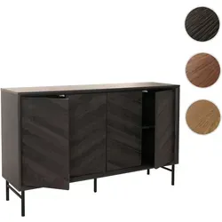 Sideboard HWC-M50 - Dunkelgraues Highboard mit Push-to-Open-System - Kommode mit 4 Türen und 4 Ablagefächern, bietet großzügigen Stauraum und modernes Design für Ihr Wohnzimmer. Ideal für stilvolles Verstauen und Ordnung.