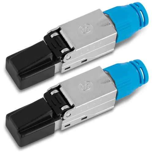 2x Cat 8 Netzwerkstecker CAT 8.1 RJ45 LAN Netzwerk Stecker geschirmt Werkzeuglos