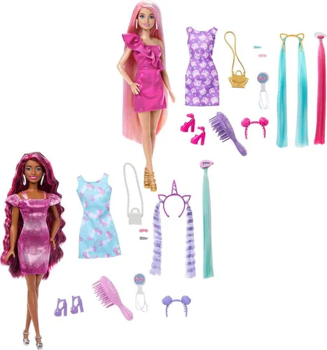 BRB Totally Hair Puppe - Lalka Mix Serie 2 - Puppenhaus-Puppe mit langem, stylbarem Haar für kreative Frisuren und Spielspaß.