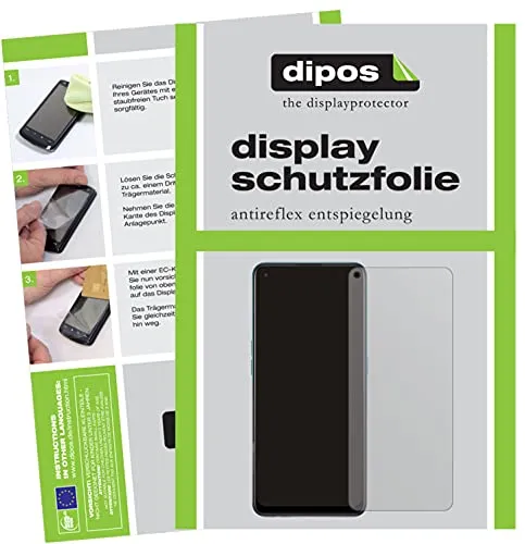 dipos I Schutzfolie matt kompatibel mit Oppo A94 5G Displayschutz-Folie (Kleiner als das Glas, da Dieses gewölbt ist)