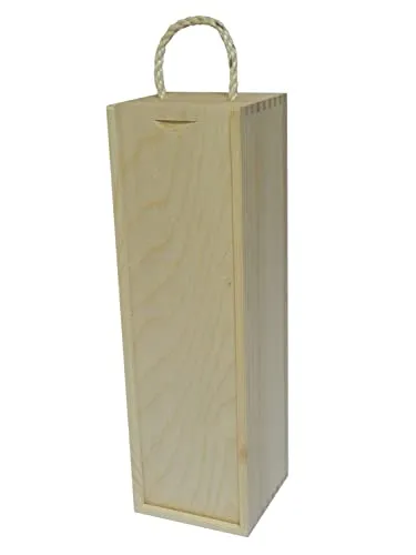 Weinhalter aus Holz, Geschenkbox für Flaschen, Decoupage, Basteln, Kiefernholz, neu