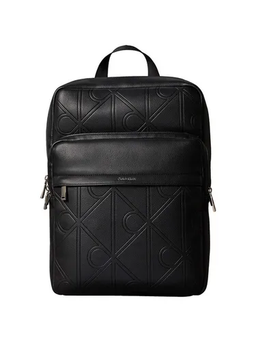 Calvin Klein Rucksack XL EMBLEM AOP EMBOSS ROUND BACKP, Cityrucksack, Freizeitrucksack mit CK-Logo
