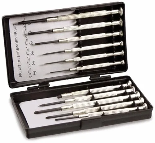 Feinmechaniker-Schraubendreherset - Präzisions-Schraubendreher für Feinmechanik, ideal für Elektronik und Uhrenreparatur, kompakt und handlich.