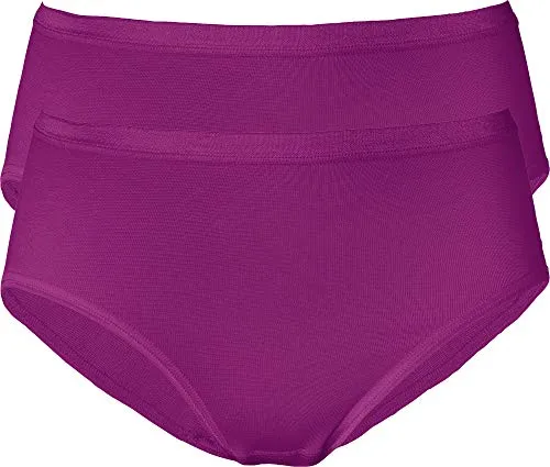 Erwin Müller Damen-Slip 2er-Pack Modal Malve Größe 42/44