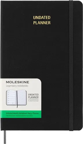 Moleskine Notizkalender A5 - 1 Woche / 1 Seite - Praktischer Moleskine Notizkalender im A5-Format, ideal zur effizienten Planung. Mit 1 Woche auf 1 Seite für optimale Übersicht und Flexibilität.