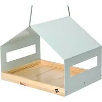 WONDERMAKE Wetterfestes Vogelhaus aus Edelstahl und Holz - Tierhäuser – Robust und stilvoll, ideal für die Ganzjahresfütterung von Wildvögeln in deinem Garten.