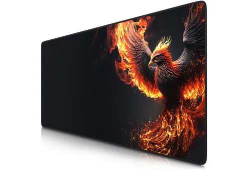 Titanwolf Gaming Mauspad XXL Speed - Phoenix - XXL Gaming-Mauspad (900 x 400 mm) mit abwaschbarer, rutschfester Rückseite für perfekten Halt und präzise Mausbewegungen. Ideal für Gamer und Büroarbeiten.