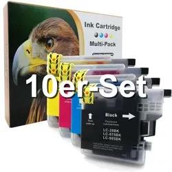 10x D&C Druckerpatronen kompatibel mit Brother LC-985 für DCP J125, J140W, J315W, J515W und MFC J220, J265W, J410, J415W