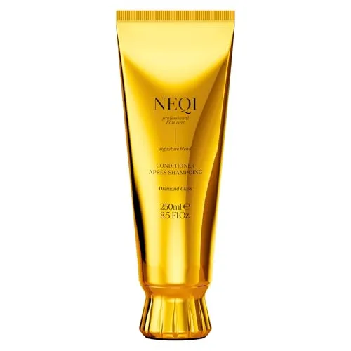 NEQI Glanz Conditioner – Diamond Glass Spülung mit Verbascum – Haarspülung Alle Haartypen, Glänzende Haare, Glass Hair, Entwirren & Feuchtigkeit, Sulfatfrei, Vegane Haarpflege Damen – 250ml