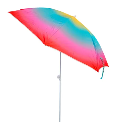 Sonnenschirm Strandschirm Balkonschirm UV Schutz 50+ gelb rot 155 cm bunt