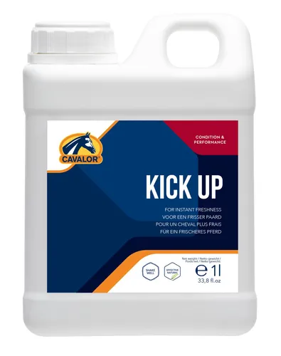 Cavalor Kick Up - 1 Liter - Probiotika & Verdauungsergänzungsmittel für Pferde, unterstützt Energieumwandlung und Regeneration, fördert Vitalität und Leistungsbereitschaft innerhalb eines Tages.