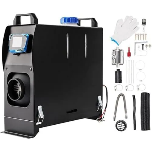 Fesuda Diesel-Luft-Auto-Standheizung All-in-One, Standheizung Diesel, 8KW 12V Dieselheizung Schnelles Aufheizen mit verbessertem LCD-Schalterdisplay und Fernbedienung für Wohnmobil, Garage (Schwarz)
