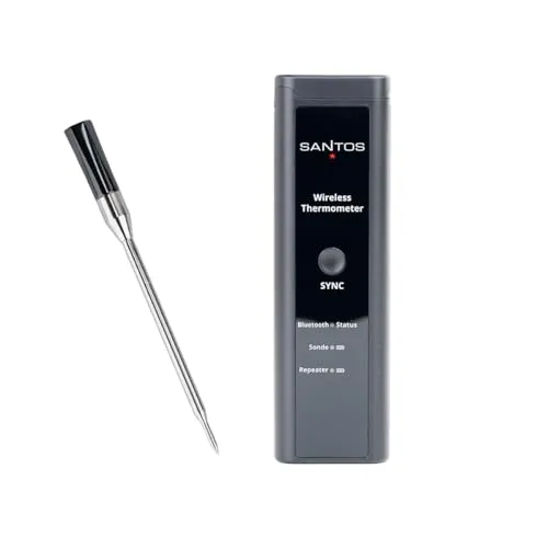 SANTOS Wireless Grillthermometer – Kabellose Temperaturkontrolle für Grill und Ofen