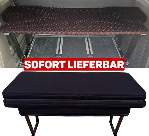 Multiflexboard Set für VW T5 T6 T6.1 Multivan - Sitzbezüge Kategorie: Hochwertiges Multiflexboard Set mit klappbarer Matratze und pulverbeschichteten Konsolen für optimalen Komfort im Kofferraum.