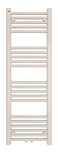 MERT Badheizkörper 400x1200 mm, Mittelanschluss - Heizkörper für effiziente Wärme, Farbe Verkehrsweiß RAL 9016, ideal für Badezimmer, geeignet für Zentralheizung und Elektrobetrieb.