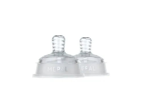 Mepal - Flaschensauger Set Slow Mio - 2-teilig - Anti-Kolik - Spiralförmiges Des