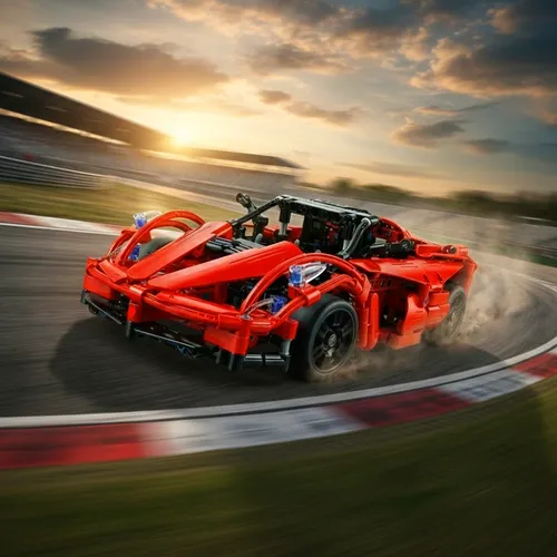 RC ferngesteuerter Rennauto aus Bausteinen mit Fernbedienung, Fahrzeug, Auto Neu