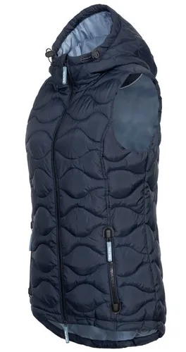 SUBLEVEL Steppweste Damen mit Kapuze Waistcoat Bodywarmer Waistcoat kurze Winter Weste