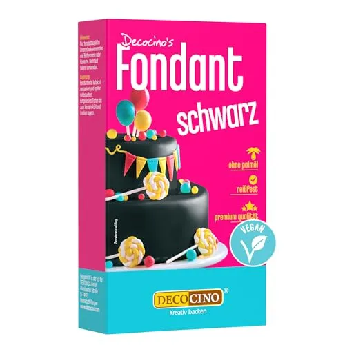Decocino Fondant, Schwarz, 250 g (1er Pack) von DECOCINO