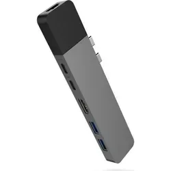HyperDrive NET 6-in-2 Hub für MacBook Pro/Air - Erleben Sie 4K-HDMI-Video und blitzschnelle Datenübertragung mit zwei USB-C-Ports. Ideal für MacBook Pro/Air, elegantes Design in Grau.