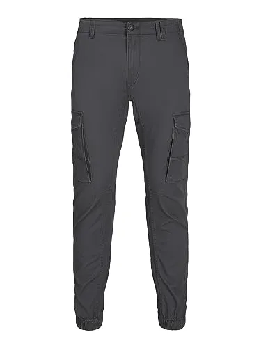 JACK & JONES Slim Fit Cargo-Hose für Männer - Wanderhosen mit mittlerer Taille, aus 78% Baumwolle und 20% recycelter Baumwolle, ideal für Komfort und Nachhaltigkeit.