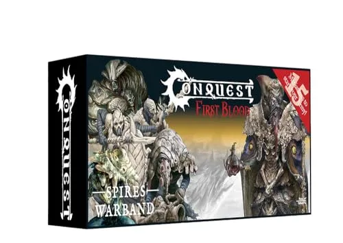 Spires: First Blood Warband - Gesellschaftsspiel mit 15 Miniaturen, ideal für den Einstieg in First Blood und kompatibel mit Last Argument of Kings. Enthält alle notwendigen Karten und Anleitungen.