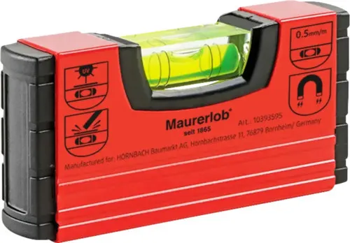 Pocket Wasserwaage mit Magnet Maurerlob