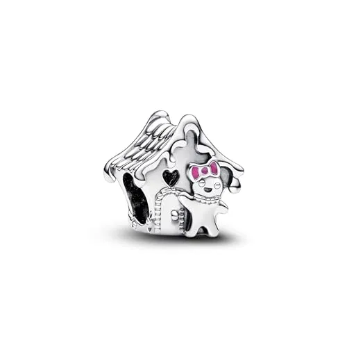 PANDORA Moments Lebkuchenhaus Charm aus Sterling Silber, Kompatibel Moments Armbändern, 792823C01