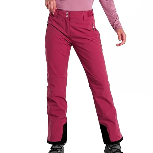 Dare 2b Damen Skihose Diminish Earth Rose - 20.000mm Wassersäule für optimalen Schutz - Wasserdichte Wintersporthose aus robustem Polyester, bietet Bewegungsfreiheit und modernen Look. Ideal für Skifahren und Snowboarden, ausgestattet mit verstellbarem Bund und praktischen Taschen.