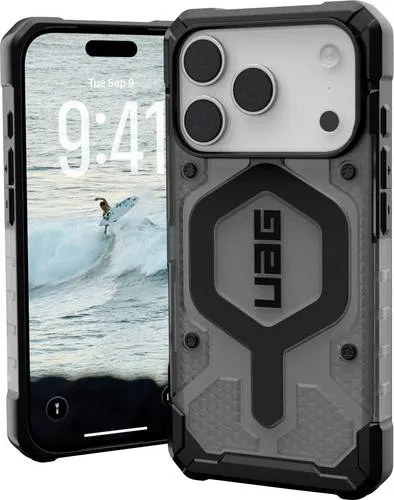 Urban Armor Gear Case für Apple iPhone 17 Pro - Grau Transparent - Robuste MagSafe Schutzhülle für Apple iPhone 17 Pro, bietet bis zu 5,5m Fallschutz und ist aus 25% recycelten Materialien gefertigt. Ideal für Abenteuer und optimaler Schutz vor Stößen und Kratzern.