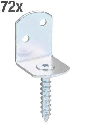 Alberts Flechtzaunhalter 83mm - 72 Stück - Hochwertige Flechtzaunhalter aus verzinktem Stahl, ideal für die stabile Montage von Zäunen. Mit 3 Löchern und einer Länge von 83 mm, perfekt für die einfache und sichere Installation.