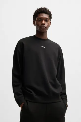 HUGO Dapocrew Sweatshirt - Stylisches Sweatshirt für Herren mit lockerer Passform und Rippbündchen, verziert mit einem markanten Logo-Print auf der Brust.