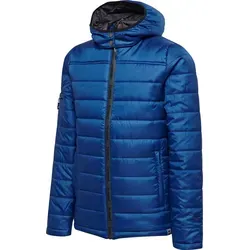 Hummel hmlNORTH QUILTED HOOD JACKET KIDS - TRUE BLUE - 152 - Sportjacke aus robustem Rip-Stop-Gewebe, wasserdicht und ideal für die kalte Jahreszeit. Mit Kapuze und praktischen Reißverschlusstaschen bietet sie perfekten Schutz und Komfort für aktive Kinder.