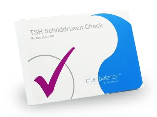 blue balance® TSH Schilddrüsen Test - Selbsttest für Zuhause - Blutzuckermessgeräte und Gesundheitstest für präzise Schilddrüsenfunktionsanalyse. Schnelle Ergebnisse ohne Arztbesuch - einfach zu Hause durchführen!