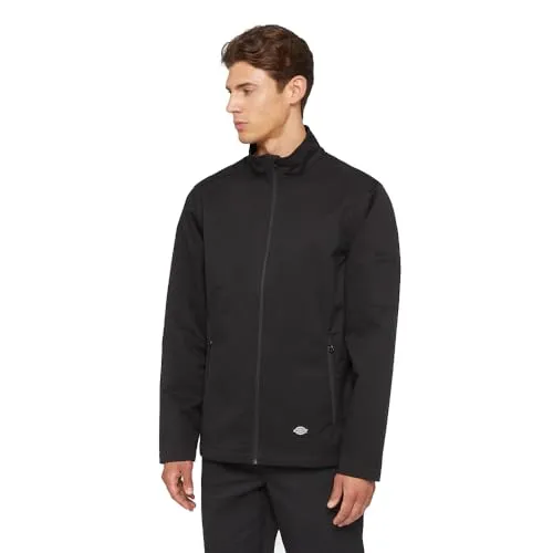 Dickies Softshelljacke für Herren, Schwarz, XL - Funktionsjacke aus leichtem, atmungsaktivem Stoff mit zwei Reißverschlusstaschen für sichere Aufbewahrung und optimalem Komfort durch vorverlegte Schulternähte.