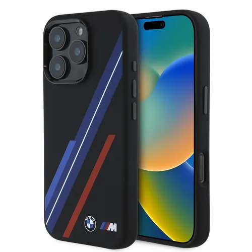 BMW BMHMP16L23SSPK iPhone 16 Pro Hartschale - Hochwertige Hartschalen-Silikon-Hülle für iPhone 16 Pro, rutschfest und magnetisch für kabelloses Laden, idealer Schutz und modernes Design.