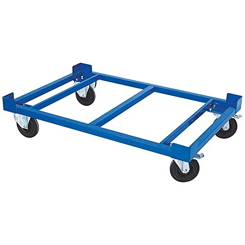 BRB Fahrgestell für Paletten und Gitterboxen, 1000 kg Tragkraft - Rollenständer für Europaletten und Gitterboxen, robust und mit einer Tragkraft von 1000 kg. Ideal für effiziente Lagerung und Transport im Euromaß.