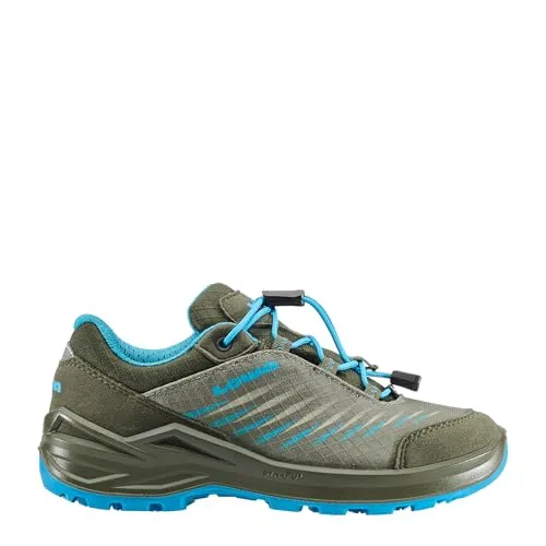 Lowa Zirrox II GTX LO JR olive/skyblue (7832) 33 - Wanderschuhe für Kinder, wasserdicht und atmungsaktiv dank GORE-TEX Membran, ideal für kleine Abenteurer mit optimaler Passform und flexibler Schuhsteifigkeit.