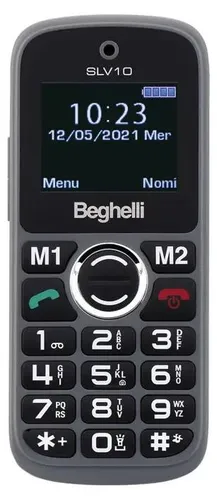 Beghelli SLV10 Seniorentelefon mit SOS-Taste, Dual-SIM, Schwarz